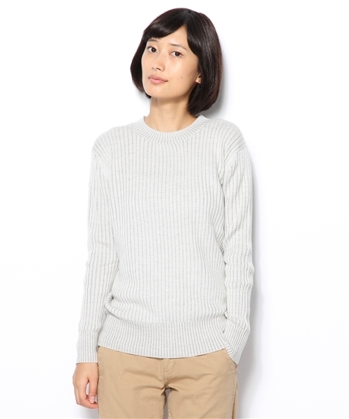 UNITED ARROWS(ユナイテッドアローズ)の「UAW W リブ クルーネック ニット†◇(ニット/セーター・レディース・ライトグレー/オリーブ/ロイヤルブルー/ブラック・フリー)」の11枚目の写真