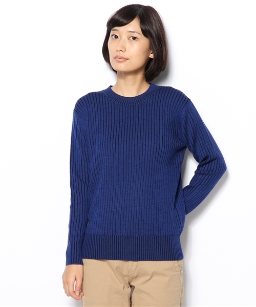 UNITED ARROWS(ユナイテッドアローズ)の「UAW W リブ クルーネック ニット†◇(ニット/セーター・レディース・ライトグレー/オリーブ/ロイヤルブルー/ブラック・フリー)」の13枚目の写真