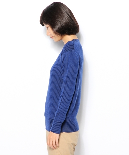 UNITED ARROWS(ユナイテッドアローズ)の「UAW W リブ クルーネック ニット†◇(ニット/セーター・レディース・ライトグレー/オリーブ/ロイヤルブルー/ブラック・フリー)」の6枚目の写真