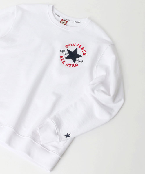 CONVERSE（コンバース）の「CONVERSE/コンバース サガラ刺繍プルオーバークルースウェット トレーナー（スウェット・メンズ・ホワイト/ブラック/ピンク/ネイビー・LL/M/L）」の2枚目の写真