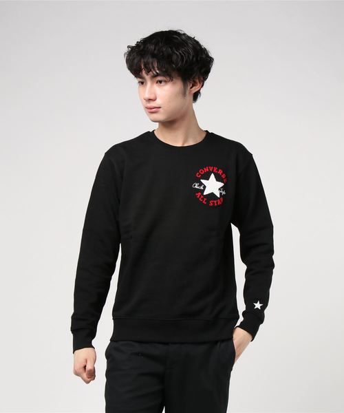 CONVERSE（コンバース）の「CONVERSE/コンバース サガラ刺繍プルオーバークルースウェット トレーナー（スウェット・メンズ・ホワイト/ブラック/ピンク/ネイビー・LL/M/L）」の19枚目の写真