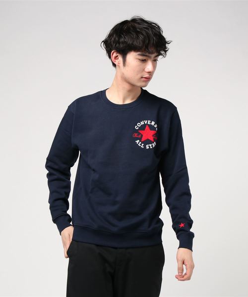 CONVERSE（コンバース）の「CONVERSE/コンバース サガラ刺繍プルオーバークルースウェット トレーナー（スウェット・メンズ・ホワイト/ブラック/ピンク/ネイビー・LL/M/L）」の17枚目の写真