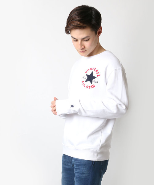 CONVERSE（コンバース）の「CONVERSE/コンバース サガラ刺繍プルオーバークルースウェット トレーナー（スウェット・メンズ・ホワイト/ブラック/ピンク/ネイビー・LL/M/L）」の12枚目の写真