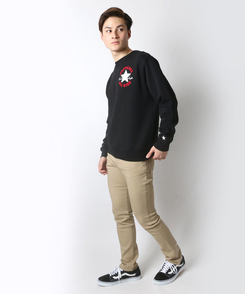 CONVERSE（コンバース）の「CONVERSE/コンバース サガラ刺繍プルオーバークルースウェット トレーナー（スウェット・メンズ・ホワイト/ブラック/ピンク/ネイビー・LL/M/L）」の9枚目の写真