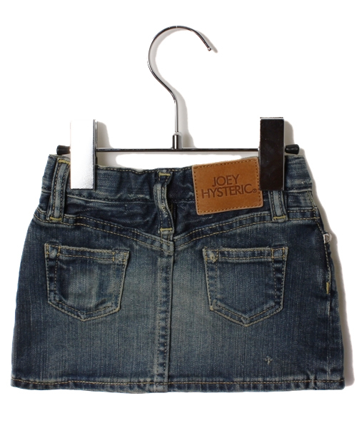 JOEY HYSTERIC(ジョーイヒステリック)の「SP加工 SK(デニムスカート・キッズ・インディゴブルー・X-SMALL/SMALL/MEDIUM/LARGE)」の2枚目の写真
