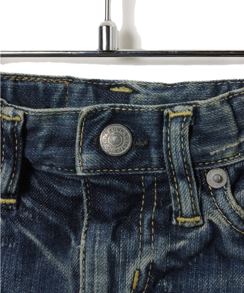 JOEY HYSTERIC(ジョーイヒステリック)の「SP加工 SK(デニムスカート・キッズ・インディゴブルー・X-SMALL/SMALL/MEDIUM/LARGE)」の3枚目の写真