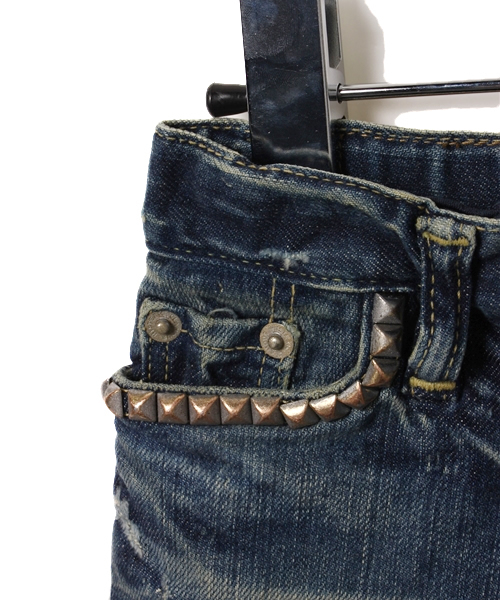 JOEY HYSTERIC(ジョーイヒステリック)の「SP加工 SK(デニムスカート・キッズ・インディゴブルー・X-SMALL/SMALL/MEDIUM/LARGE)」の5枚目の写真