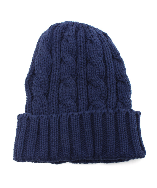 DOARAT（ドゥアラット）の「CABLE × RIB DOUBLE WATTI（ニットキャップ/ビーニー・メンズ・ブラック/ベージュ/ネイビー・FREE）」の3枚目の写真