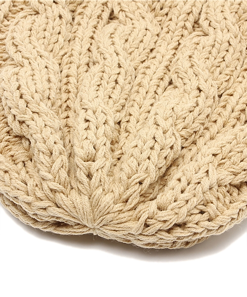 DOARAT（ドゥアラット）の「CABLE × RIB DOUBLE WATTI（ニットキャップ/ビーニー・メンズ・ブラック/ベージュ/ネイビー・FREE）」の4枚目の写真