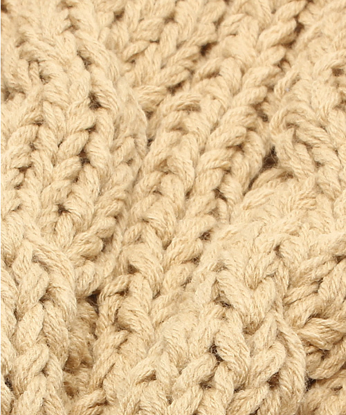 DOARAT（ドゥアラット）の「CABLE × RIB DOUBLE WATTI（ニットキャップ/ビーニー・メンズ・ブラック/ベージュ/ネイビー・FREE）」の6枚目の写真