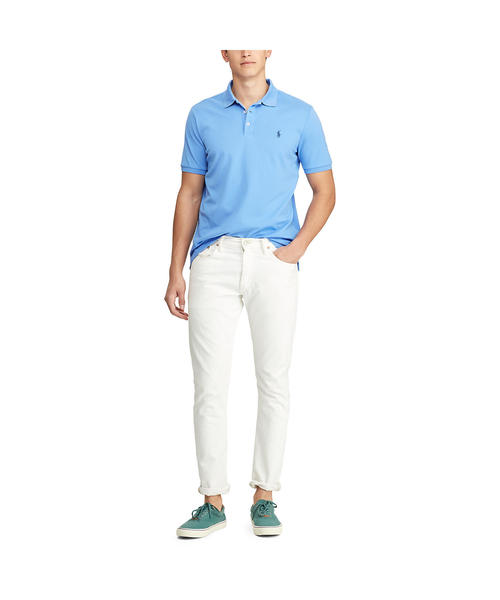 POLO RALPH LAUREN（ポロ ラルフ ローレン）の「カスタム スリムストレッチ メッシュ ポロシャツ（ポロシャツ・メンズ・イエロー/ピンク/ブルー系9・LARGE/X-SMALL/MEDIUM/SMALL/X-LARGE/XX-LARGE）」の4枚目の写真