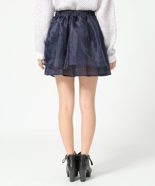 Heather（ヘザー）の「オーガンジーレイヤースカート　541603（スカート・レディース・アイボリー/ネイビー/ライトピンク・FREE）」の6枚目の写真