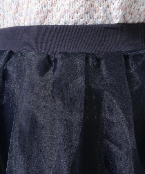 Heather（ヘザー）の「オーガンジーレイヤースカート　541603（スカート・レディース・アイボリー/ネイビー/ライトピンク・FREE）」の7枚目の写真