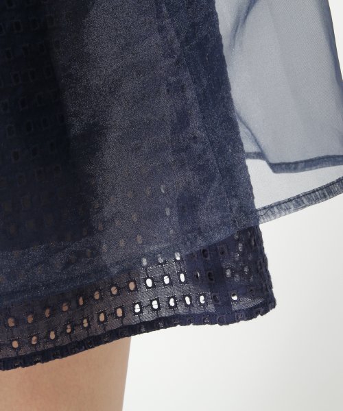 Heather（ヘザー）の「オーガンジーレイヤースカート　541603（スカート・レディース・アイボリー/ネイビー/ライトピンク・FREE）」の8枚目の写真