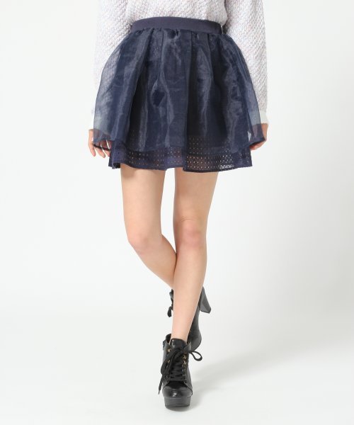 Heather（ヘザー）の「オーガンジーレイヤースカート　541603（スカート・レディース・アイボリー/ネイビー/ライトピンク・FREE）」の11枚目の写真