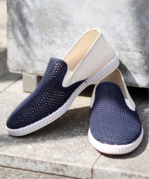 HERISSON（エリソン）の「417 MESH SLIPON / メッシュ スリッポン（スリッポン・メンズ・ホワイト/ダークブルー/ネイビー・27cm/26cm/25cm/28cm）」の3枚目の写真