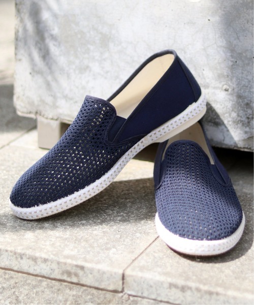 HERISSON（エリソン）の「417 MESH SLIPON / メッシュ スリッポン（スリッポン・メンズ・ホワイト/ダークブルー/ネイビー・27cm/26cm/25cm/28cm）」の2枚目の写真