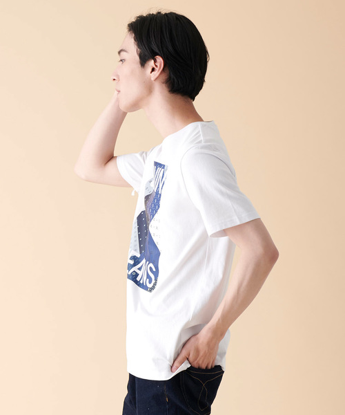 Calvin Klein Jeans(カルヴァンクラインジーンズ)の「パッチワーク プリント Tシャツ(Tシャツ/カットソー・メンズ・ホワイト・S/M/L/XL)」の2枚目の写真