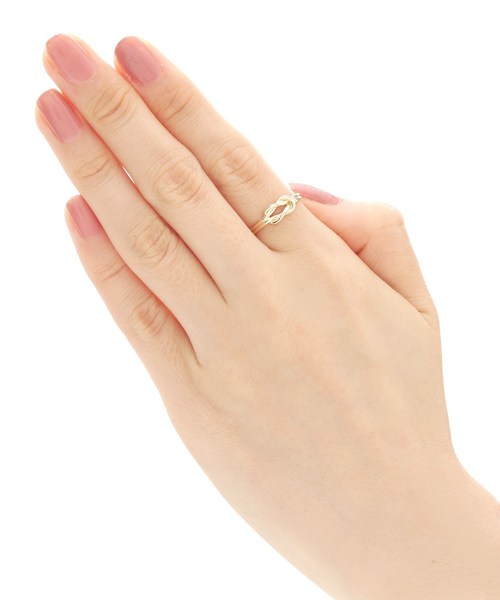 COCOSHNIK(ココシュニック)の「K10リーフノット リング(小)(リング・レディース・ホワイト系その他7・10号/12号/14号)」の9枚目の写真