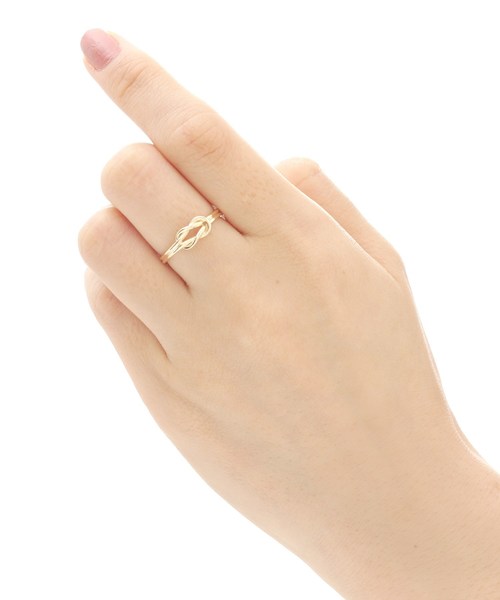 COCOSHNIK(ココシュニック)の「K10リーフノット リング(小)(リング・レディース・ホワイト系その他7・10号/12号/14号)」の4枚目の写真