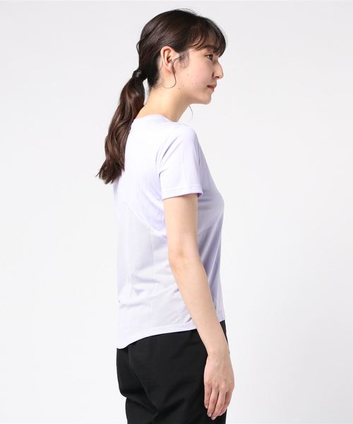 NIKE(ナイキ)の「ナイキ NIKE ウィメンズ マイラー S/S トップ AJ8122(Tシャツ/カットソー・レディース・ホワイト/ラベンダー・S/M/L/XL)」の4枚目の写真
