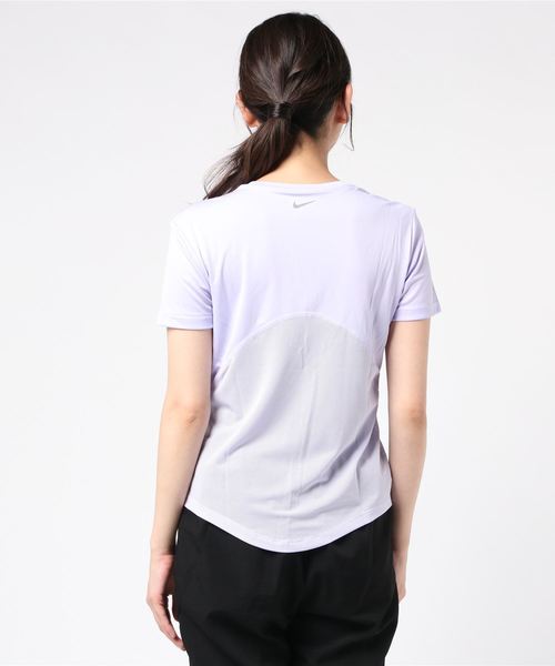 NIKE(ナイキ)の「ナイキ NIKE ウィメンズ マイラー S/S トップ AJ8122(Tシャツ/カットソー・レディース・ホワイト/ラベンダー・S/M/L/XL)」の3枚目の写真