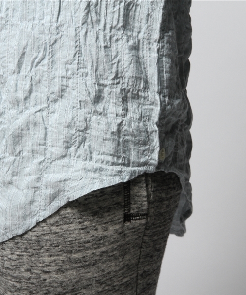 goa(ゴア)の「ドビーストライプカシュクールシャツ(シャツ/ブラウス・レディース・オフホワイト/ブルー/ネイビー・FREE)」の15枚目の写真