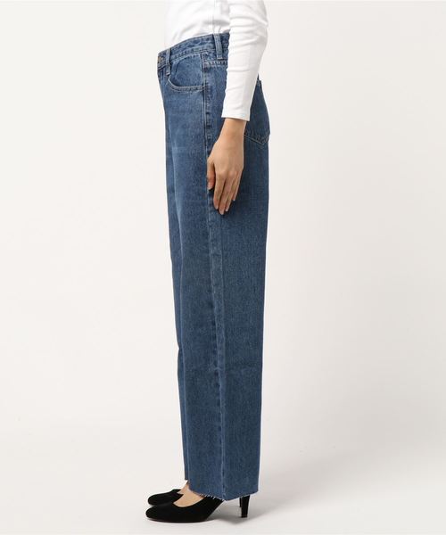 coca(coca)(コカ)の「ハイウエストカットオフデニムパンツ(デニムパンツ・レディース・ブルー・S/M/L)」の3枚目の写真