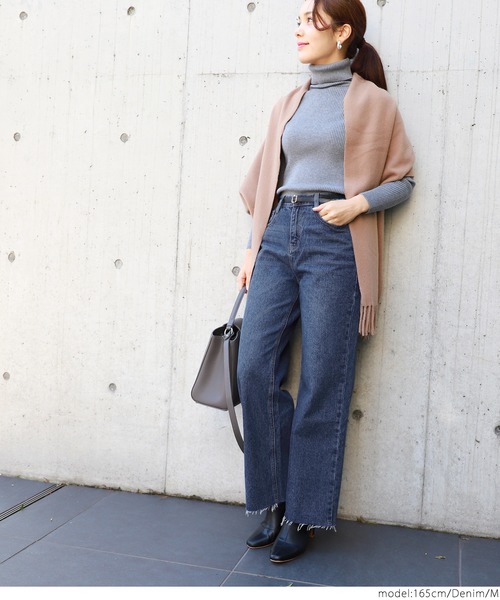 coca(coca)(コカ)の「ハイウエストカットオフデニムパンツ(デニムパンツ・レディース・ブルー・S/M/L)」の9枚目の写真