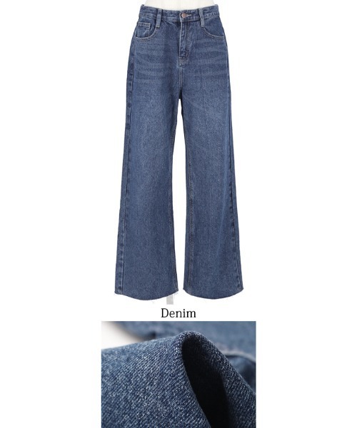coca(coca)(コカ)の「ハイウエストカットオフデニムパンツ(デニムパンツ・レディース・ブルー・S/M/L)」の4枚目の写真