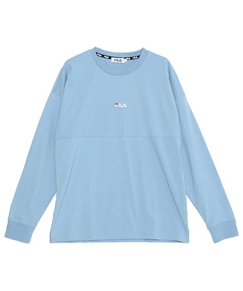 FILA(フィラ)の「【FILA/フィラ】バックプリントビッグシルエット Tシャツ ロゴプリント ロンT 長袖Tシャツ(Tシャツ/カットソー・メンズ・ブルーグレー/ブラック/ホワイト・M/L/LL)」の1枚目の写真