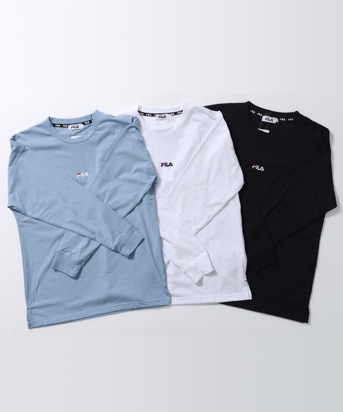 FILA(フィラ)の「【FILA/フィラ】バックプリントビッグシルエット Tシャツ ロゴプリント ロンT 長袖Tシャツ(Tシャツ/カットソー・メンズ・ブルーグレー/ブラック/ホワイト・M/L/LL)」の20枚目の写真