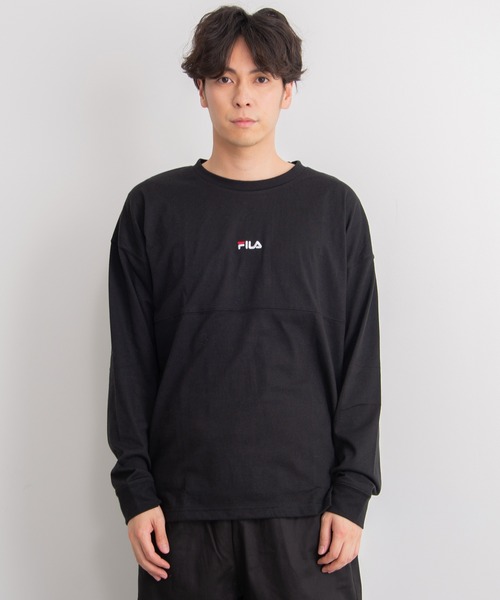 FILA(フィラ)の「【FILA/フィラ】バックプリントビッグシルエット Tシャツ ロゴプリント ロンT 長袖Tシャツ(Tシャツ/カットソー・メンズ・ブルーグレー/ブラック/ホワイト・M/L/LL)」の8枚目の写真