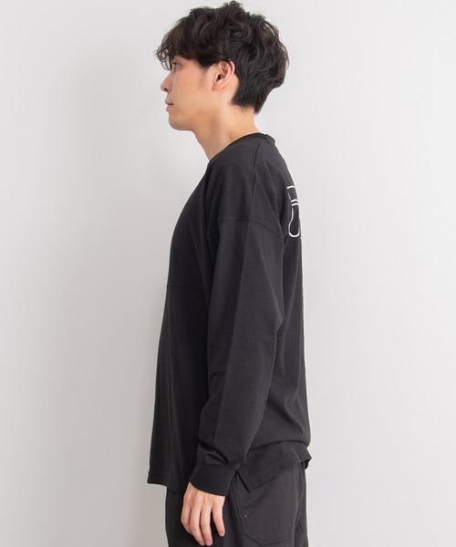 FILA(フィラ)の「【FILA/フィラ】バックプリントビッグシルエット Tシャツ ロゴプリント ロンT 長袖Tシャツ(Tシャツ/カットソー・メンズ・ブルーグレー/ブラック/ホワイト・M/L/LL)」の9枚目の写真