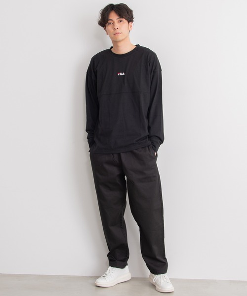 FILA(フィラ)の「【FILA/フィラ】バックプリントビッグシルエット Tシャツ ロゴプリント ロンT 長袖Tシャツ(Tシャツ/カットソー・メンズ・ブルーグレー/ブラック/ホワイト・M/L/LL)」の7枚目の写真
