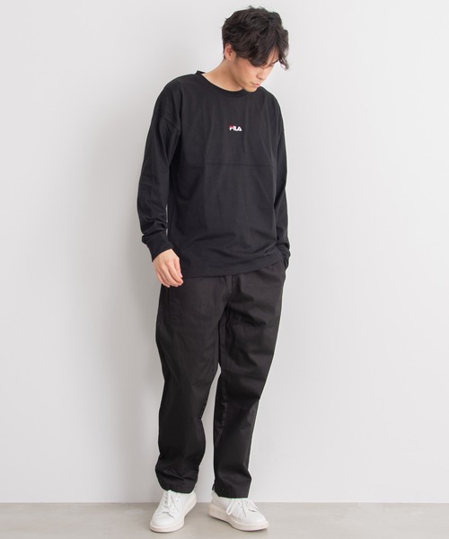 FILA(フィラ)の「【FILA/フィラ】バックプリントビッグシルエット Tシャツ ロゴプリント ロンT 長袖Tシャツ(Tシャツ/カットソー・メンズ・ブルーグレー/ブラック/ホワイト・M/L/LL)」の11枚目の写真
