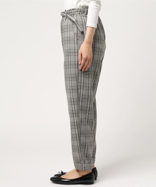 WEGO（ウィゴー）の「WEGO/ベルトチェックパンツ（その他パンツ・レディース・ブラウン系その他2/ベージュ系その他2・FREE）」の14枚目の写真