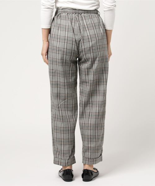 WEGO（ウィゴー）の「WEGO/ベルトチェックパンツ（その他パンツ・レディース・ブラウン系その他2/ベージュ系その他2・FREE）」の15枚目の写真