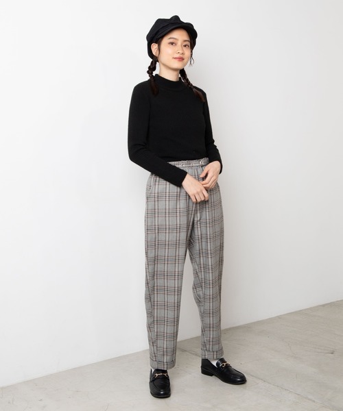 WEGO（ウィゴー）の「WEGO/ベルトチェックパンツ（その他パンツ・レディース・ブラウン系その他2/ベージュ系その他2・FREE）」の6枚目の写真