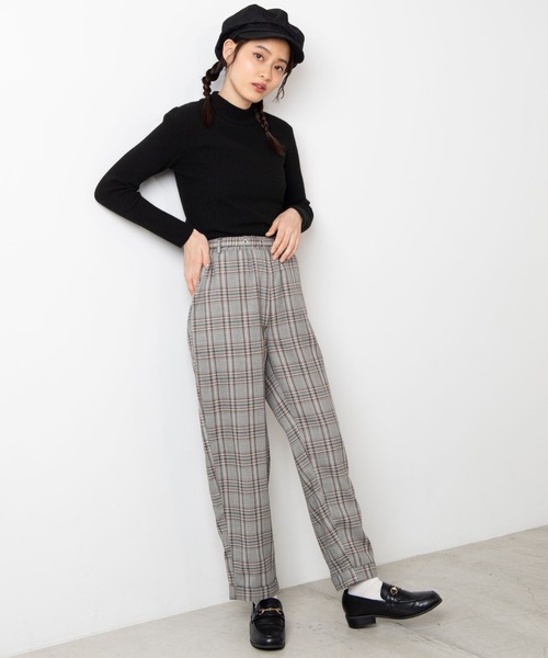 WEGO（ウィゴー）の「WEGO/ベルトチェックパンツ（その他パンツ・レディース・ブラウン系その他2/ベージュ系その他2・FREE）」の12枚目の写真