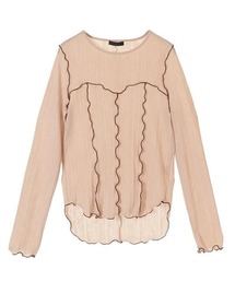 Candy Stripper | SEE THROUGH WAVY RIB トップス(Tシャツ/カットソー)