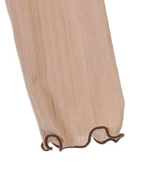 Candy Stripper（キャンディストリッパー）の「SEE THROUGH WAVY RIB トップス（Tシャツ/カットソー・レディース・ブラック/ベージュ/オフホワイト・2）」の4枚目の写真