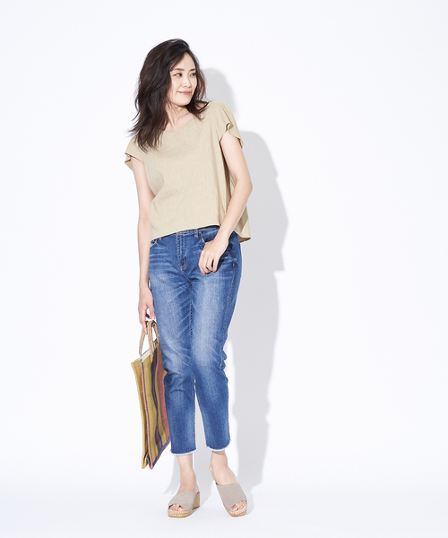 qualite(カリテ)の「【ITALY】【セットアップ】リネンレーヨンブラウス(シャツ/ブラウス・レディース・ベージュ/ブルー/ブラック/ラベンダー・36/38)」の8枚目の写真