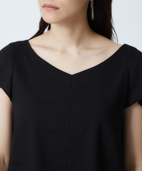 qualite(カリテ)の「【ITALY】【セットアップ】リネンレーヨンブラウス(シャツ/ブラウス・レディース・ベージュ/ブルー/ブラック/ラベンダー・36/38)」の5枚目の写真