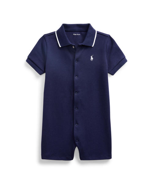 Polo Ralph Lauren Childrenswear(�|�������t���[�����`���C���h�E�F�A)�̃R�b�g�� �C���^�[���b�N �|�� �V���[�g�I�[��(�����p�[�X)