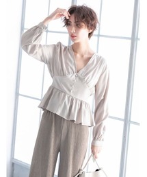 fifth | 【星玲奈プロデュース】Vネックギャザーペプラムブラウス(シャツ/ブラウス)