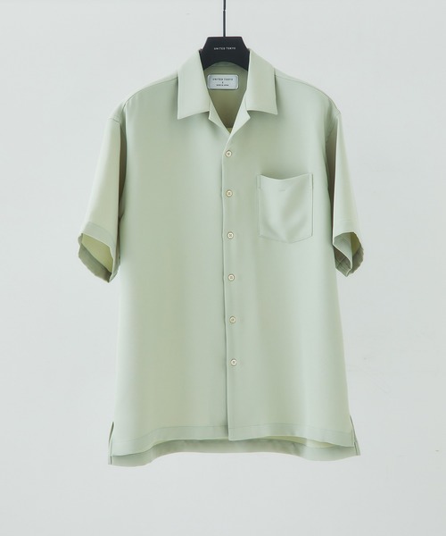 UNITED TOKYO（ユナイテッドトウキョウ）の「ＤＲＹツイルオープンカラーシャツ/ビッグシルエット（シャツ/ブラウス・メンズ・ライトグレー/ブラック/ベージュ/ライトグリーン/サックスブルー/カーキ/インディゴブルー/ブルー/ピンク・1/2/3）」の4枚目の写真