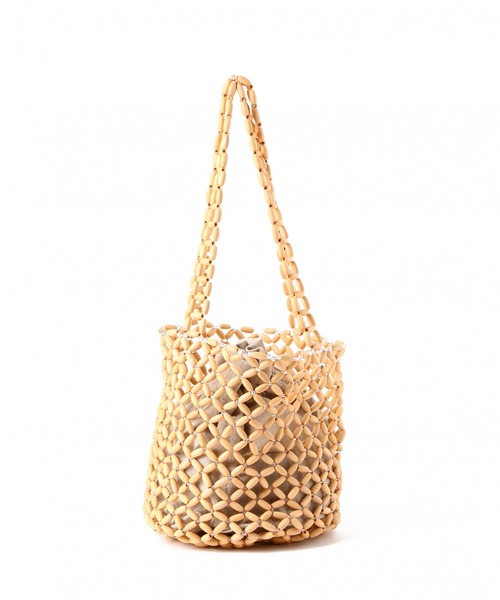 niko and...(ニコアンド)の「オリジナルウッドビーズトート(トートバッグ・レディース・ブラウン/ナチュラル・0)」の4枚目の写真