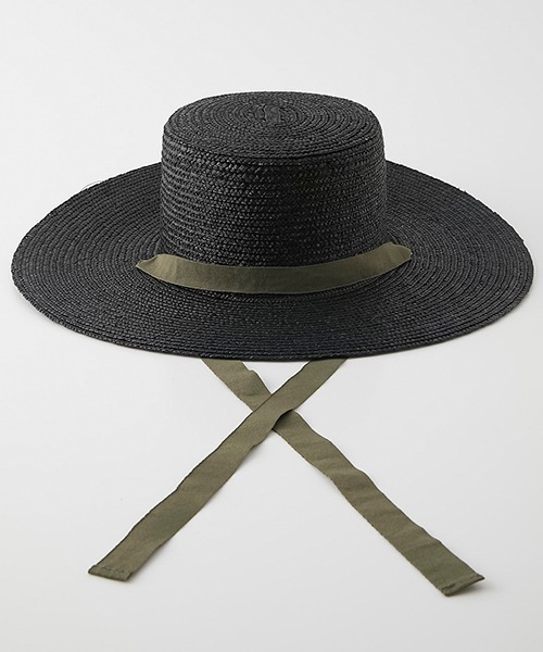 マリーリボンハット RIBBON BOATER HAT/リボンボーダーハット（ハット）｜AZUL BY