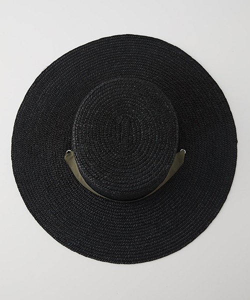AZUL by moussy（アズールバイマウジー）の「RIBBON BOATER HAT/リボンボーダーハット（ハット・レディース・ベージュ/ブラック・FREE）」の3枚目の写真